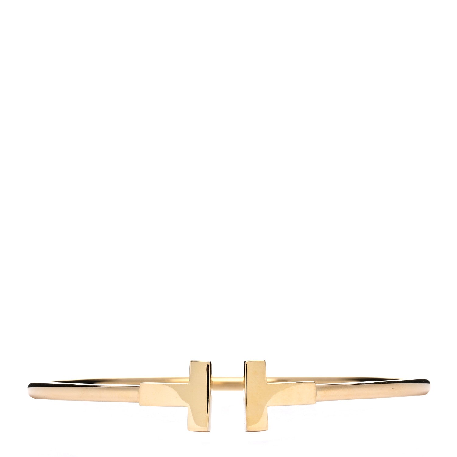 Tiffany 18K Yellow Gold T Wire Bracelet 1 of 3