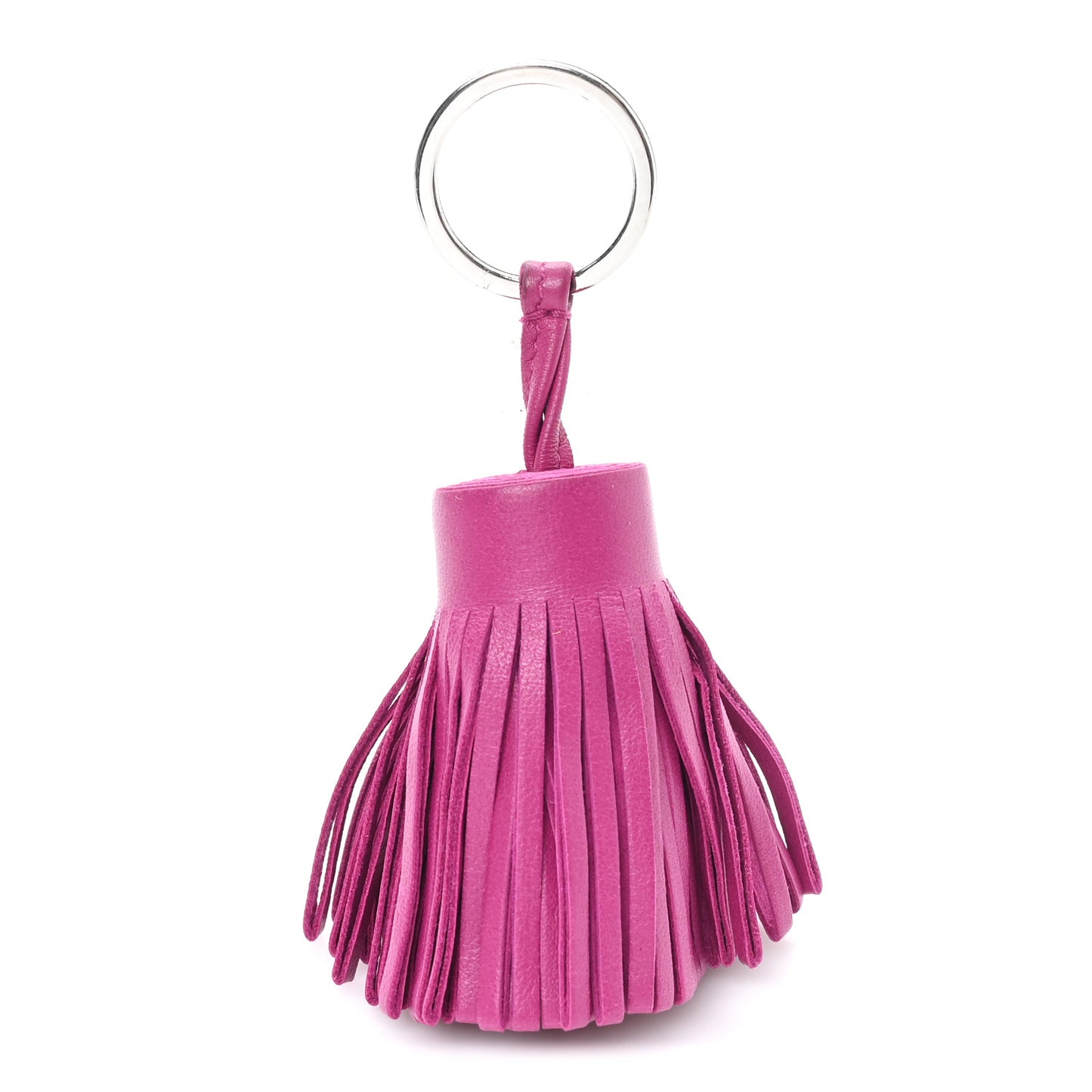Lambskin Carmen Tassel Key Holder Rose Pourpre