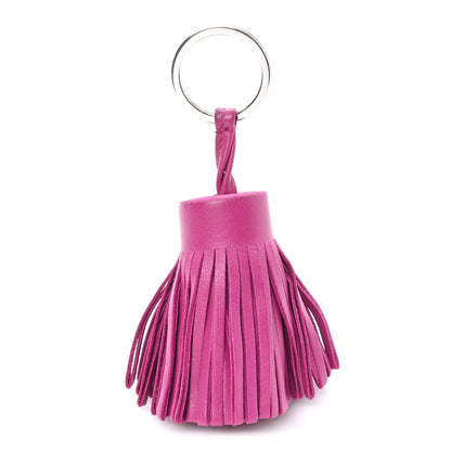 Hermes Lambskin Carmen Tassel Key Holder Rose Pourpre 1 of 4