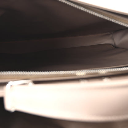 Fendi Nylon Vitello Cover Logo Embossed Medium Peekaboo I SEE U Satchel Rope Milk Black 5 of 9