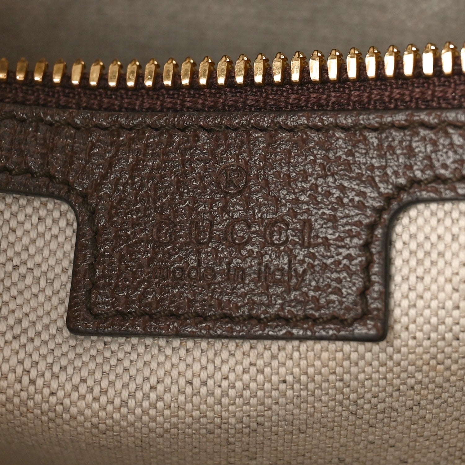 Gucci Monogram Jumbo GG Textured Dollar Calfskin Web Wristlet Messenger Bag Camel Ebony New Acero 6 of 11