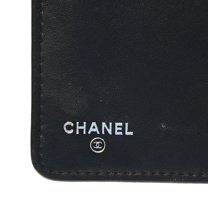 Chanel Patent Camellia Embossed Yen Wallet Black 9 of 10