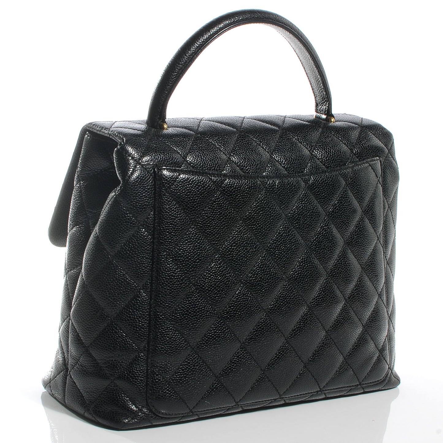Caviar Kelly Jumbo Flap Bag Black