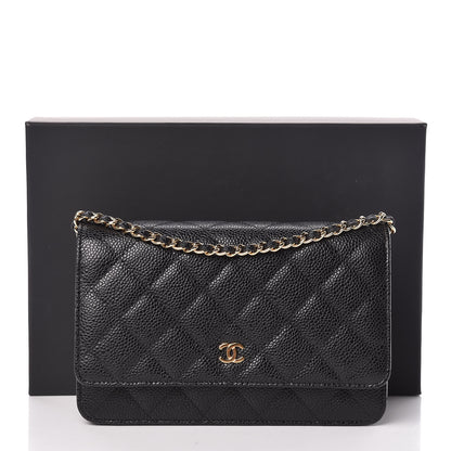 Chanel Caviar Quilted Wallet On Chain WOC Black 12 of 12