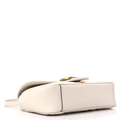 Gucci Calfskin Matelasse Small GG Marmont Shoulder Bag White 4 of 9