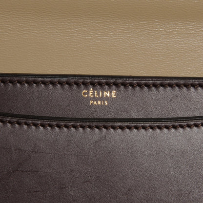 Celine Smooth Calfskin Medium Case Chain Flap Burgundy 6 of 8