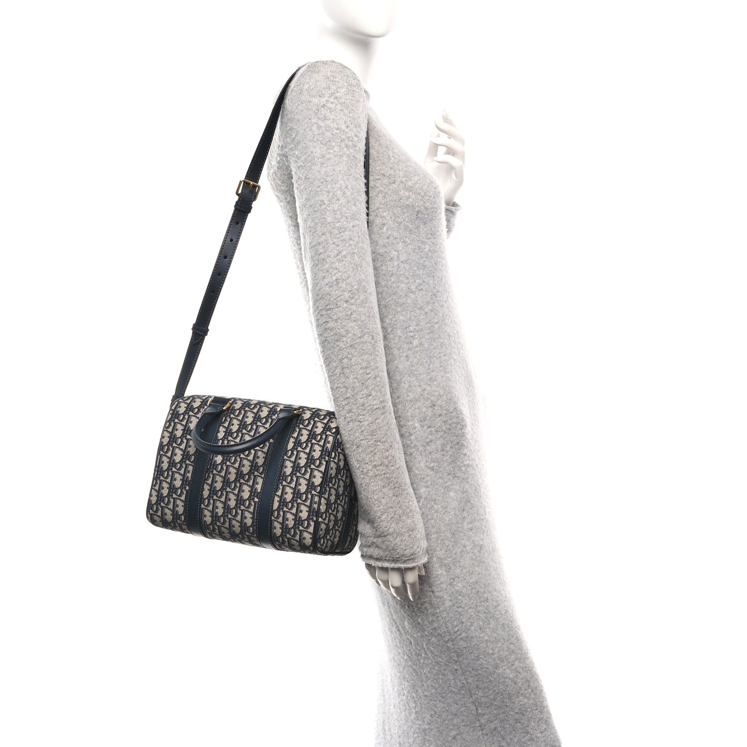 Christian Dior Oblique Groove 25 Bag Blue 2 of 10