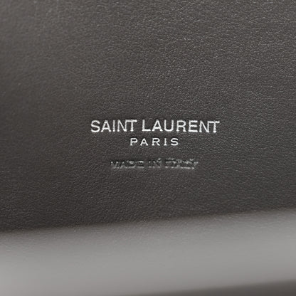 Saint Laurent Calfskin Crocodile Embossed Small Sac De Jour Coal 6 of 9