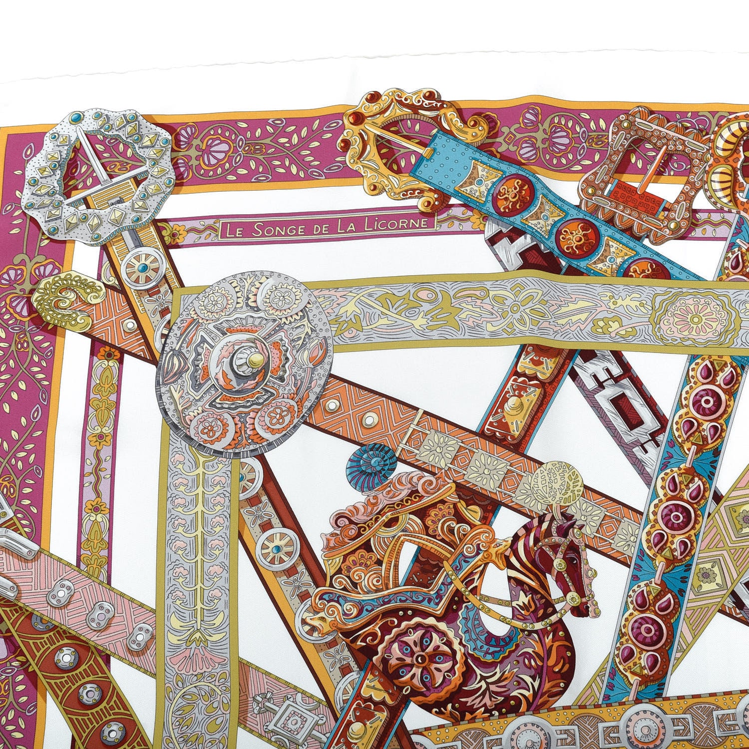 Hermes Silk Le Songe De La Licorne Scarf 90 2 of 6