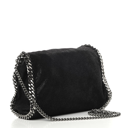 Stella McCartney Shaggy Deer Mini Falabella Fold Over Tote Black 3 of 12