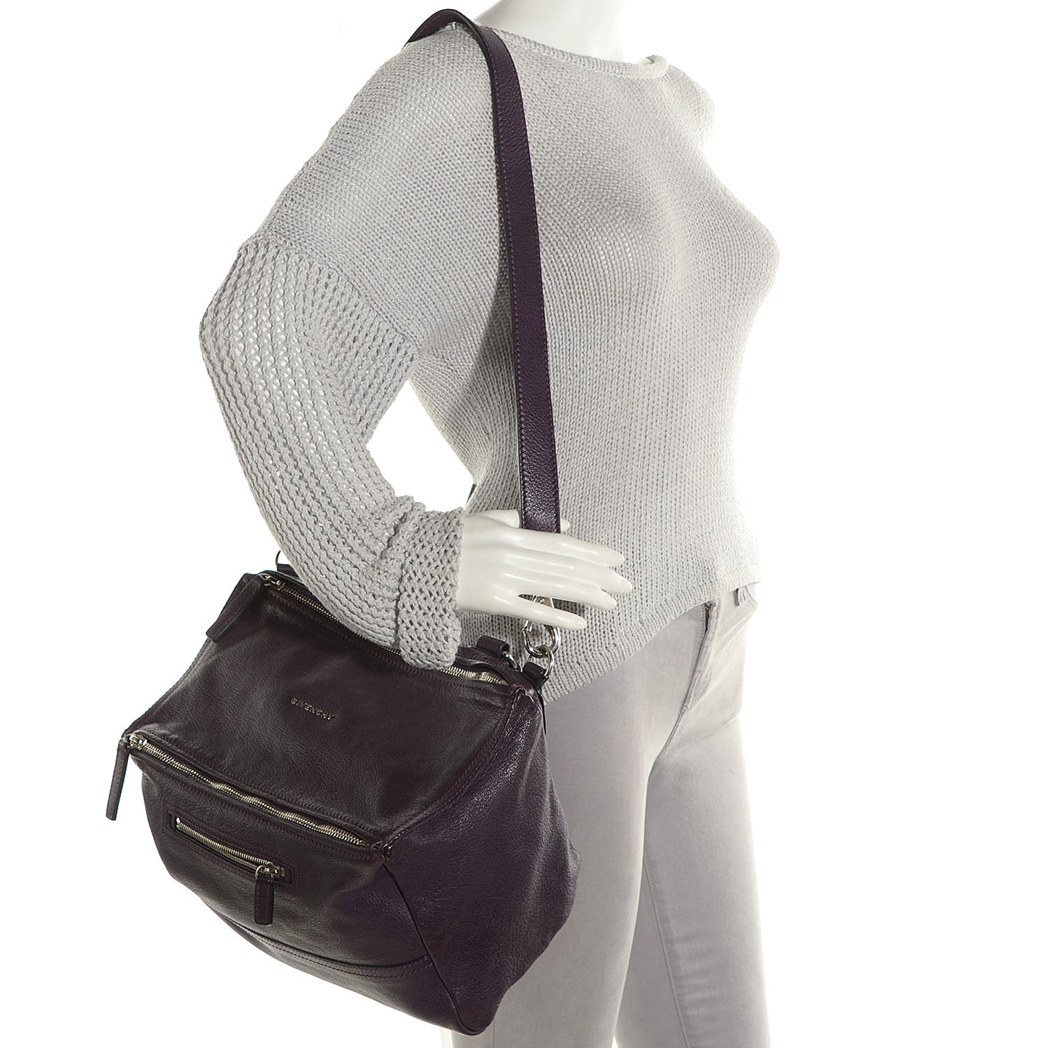 Givenchy Sugar Goatskin Medium Pandora Aubergine 2 of 8