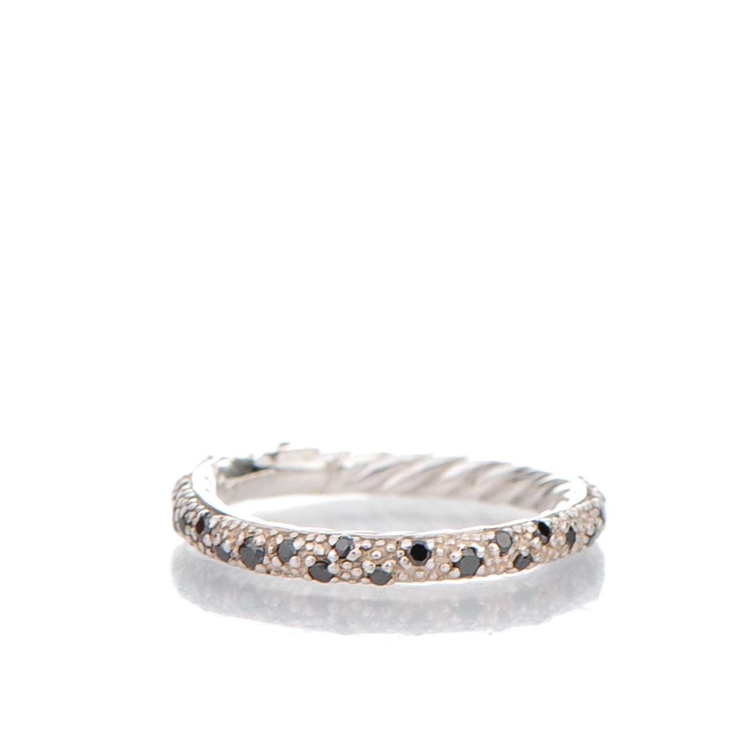 Sterling Silver Black Diamond 3mm Midnight Melange Band Ring 51.5 6