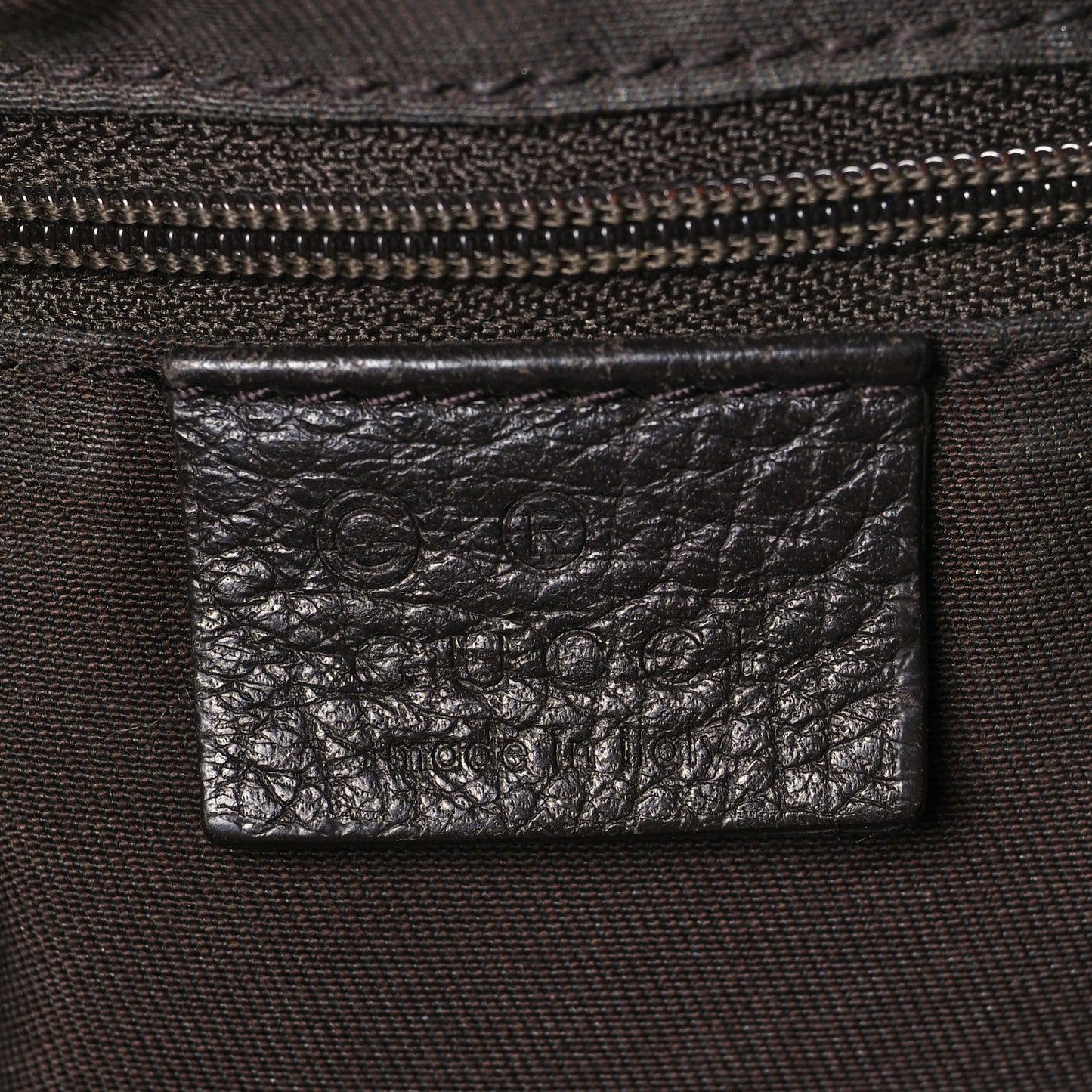 Crystal Monogram D Ring Gold Hobo Brown