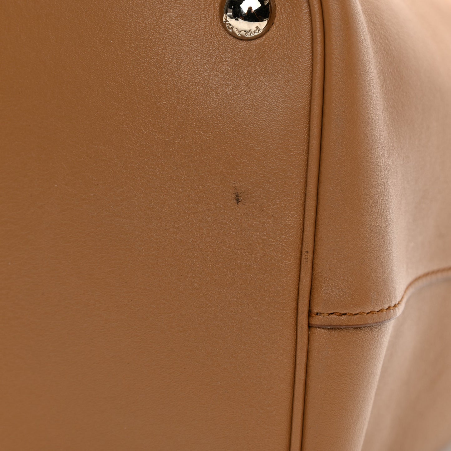 City Calfskin Twin Tote Caramel