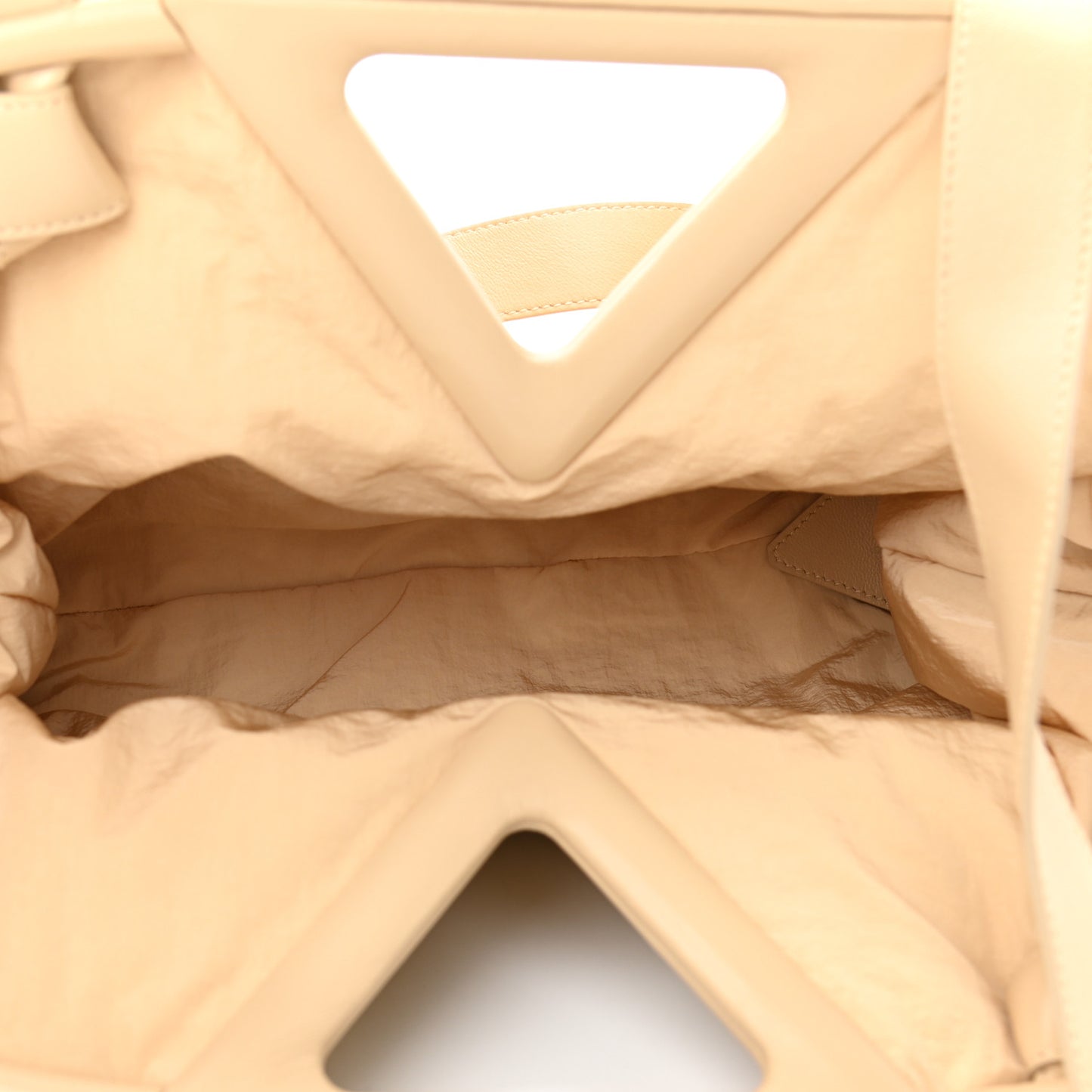 Lambskin Knit Large The Point Triangle Bag Porridge