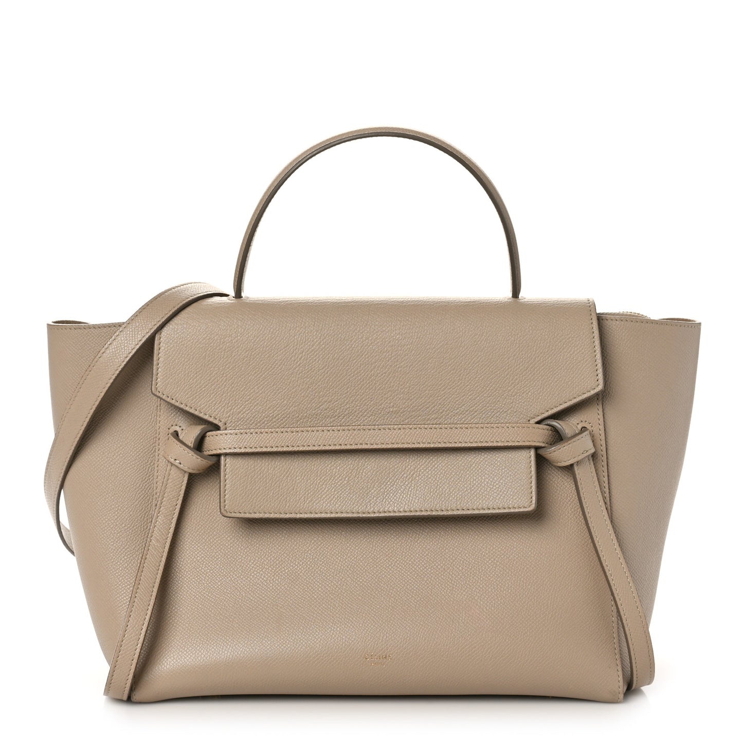 Grained Calfskin Mini Belt Bag Light Taupe