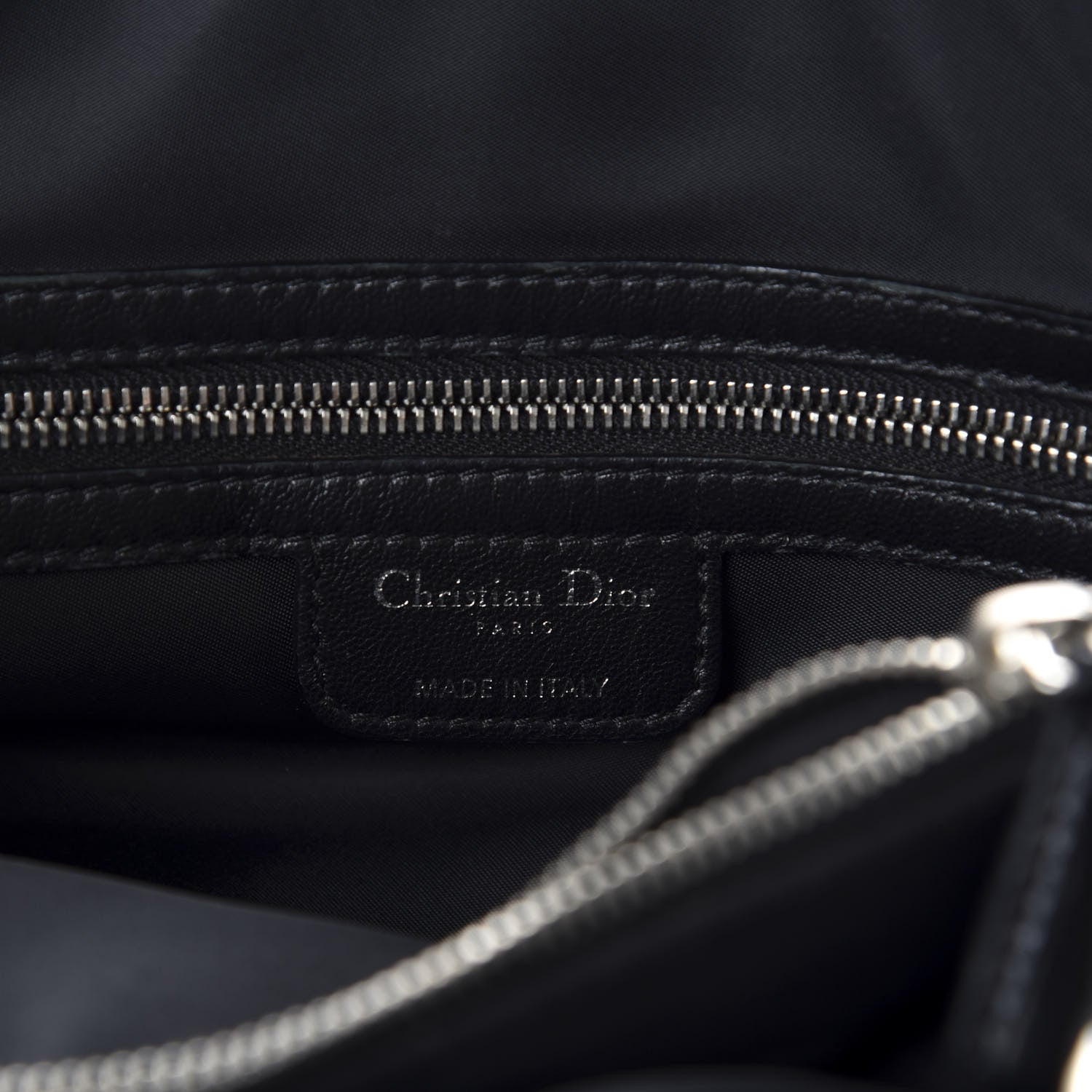 Christian Dior Satin Cannage Charming Lock Flap Shoulder Bag Black 11 of 13