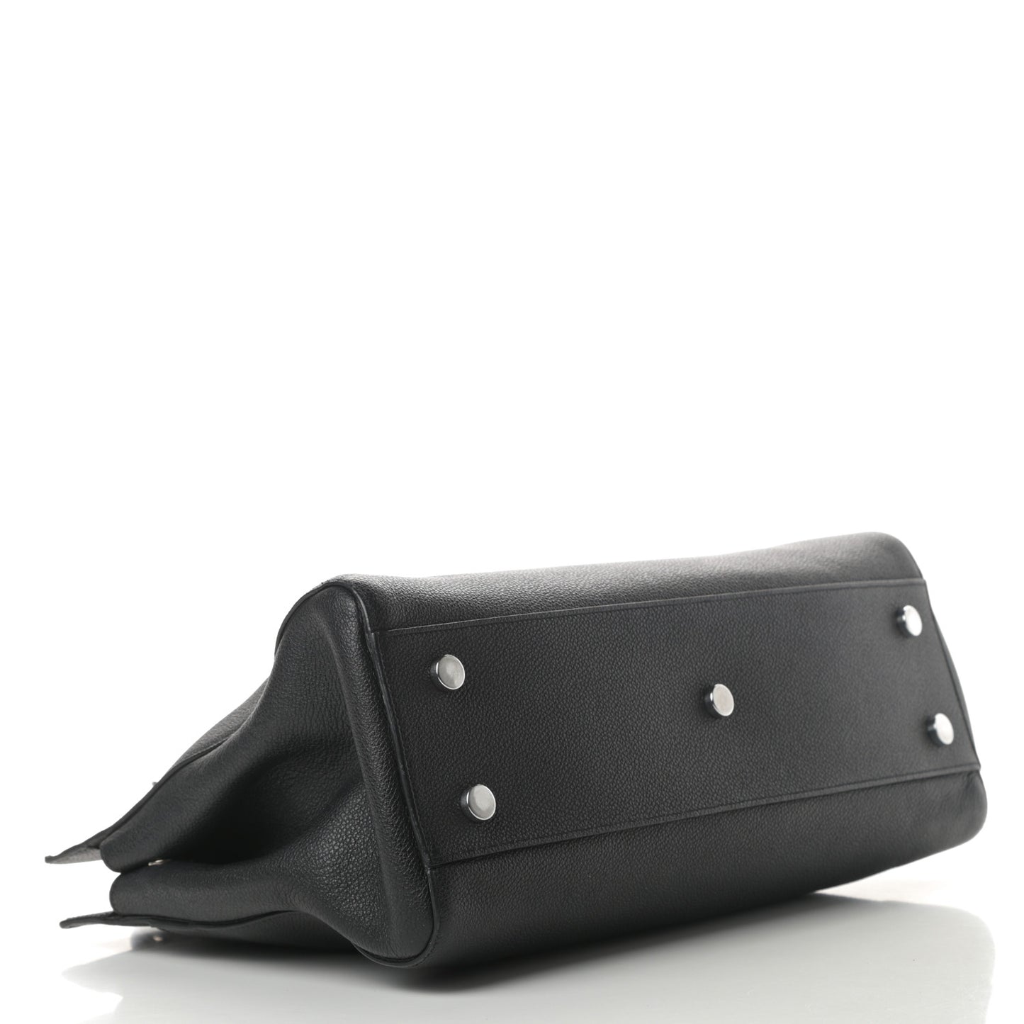 Grained Calfskin Medium Cabas Rive Gauche Black