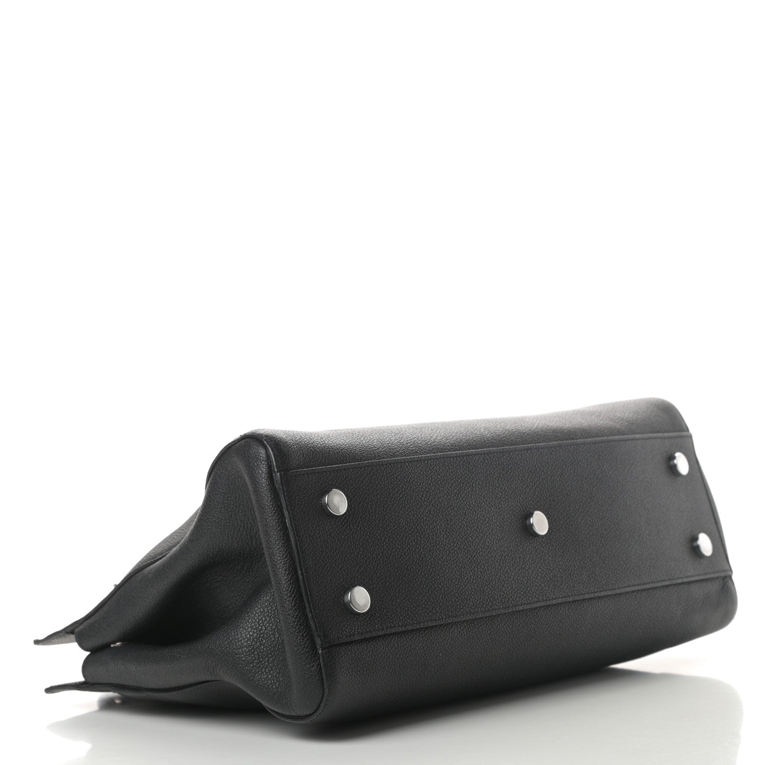Saint Laurent Grained Calfskin Medium Cabas Rive Gauche Black 4 of 17