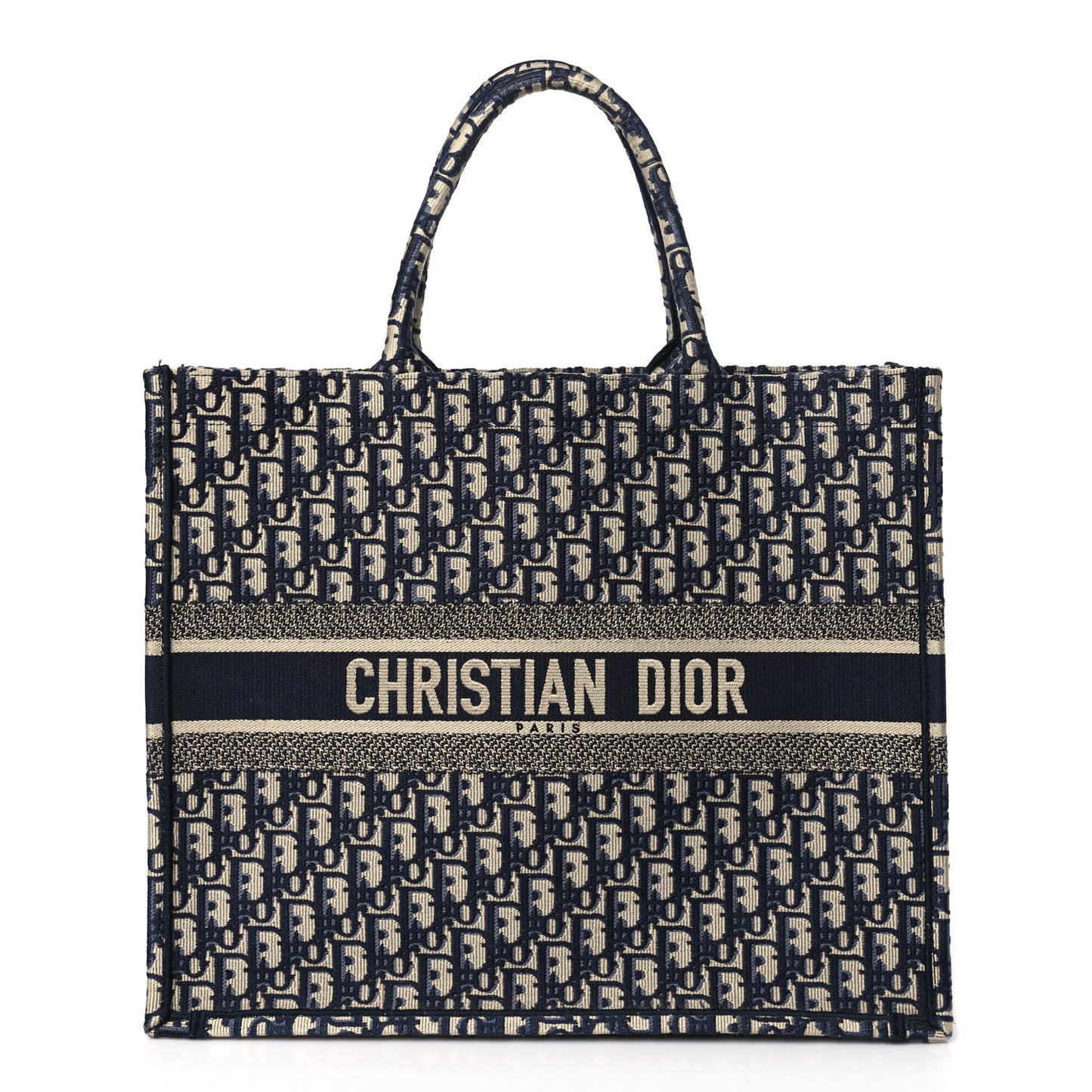 Oblique Large Book Tote Blue Multicolor