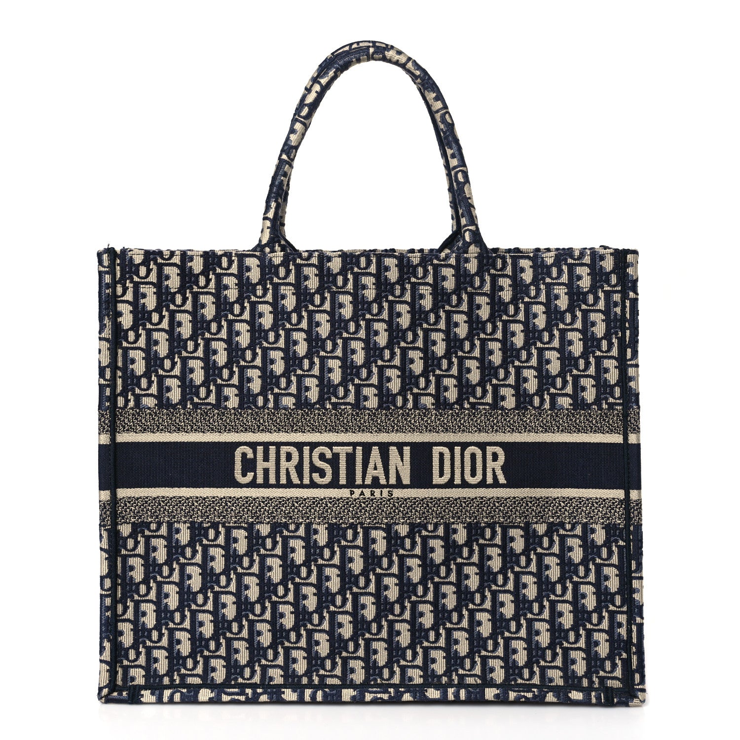 Christian Dior Oblique Large Book Tote Blue Multicolor 1 of 9