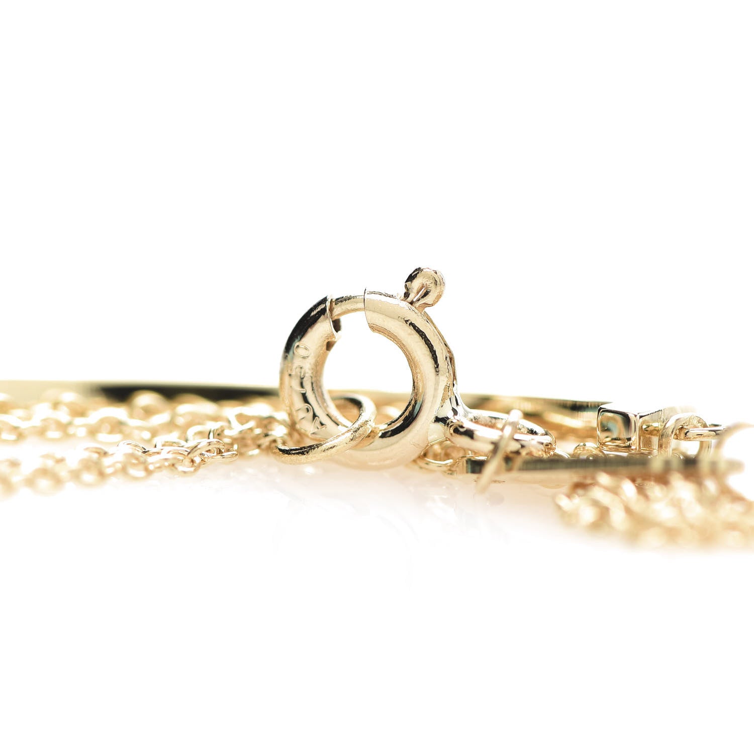 Tiffany 18K Yellow Gold Small T Smile Pendant Necklace 5 of 8
