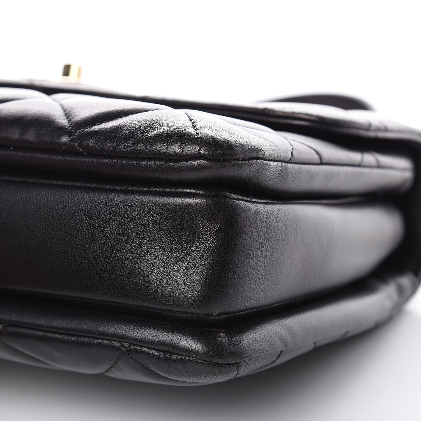 Lambskin Quilted Small Trendy CC Dual Handle Flap Bag Black
