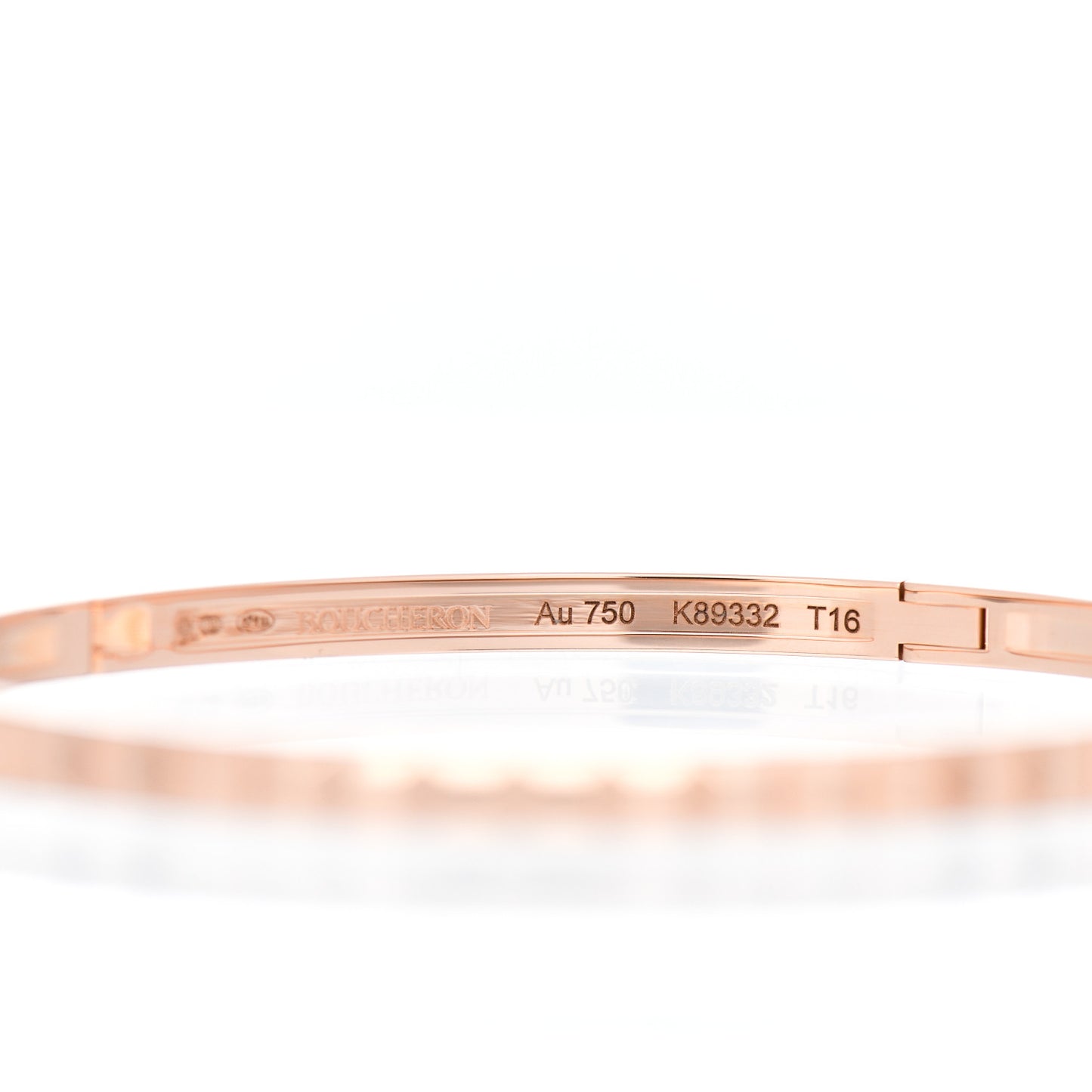 18K Pink Gold Quatre Clou de Paris Small Bangle Bracelet 16