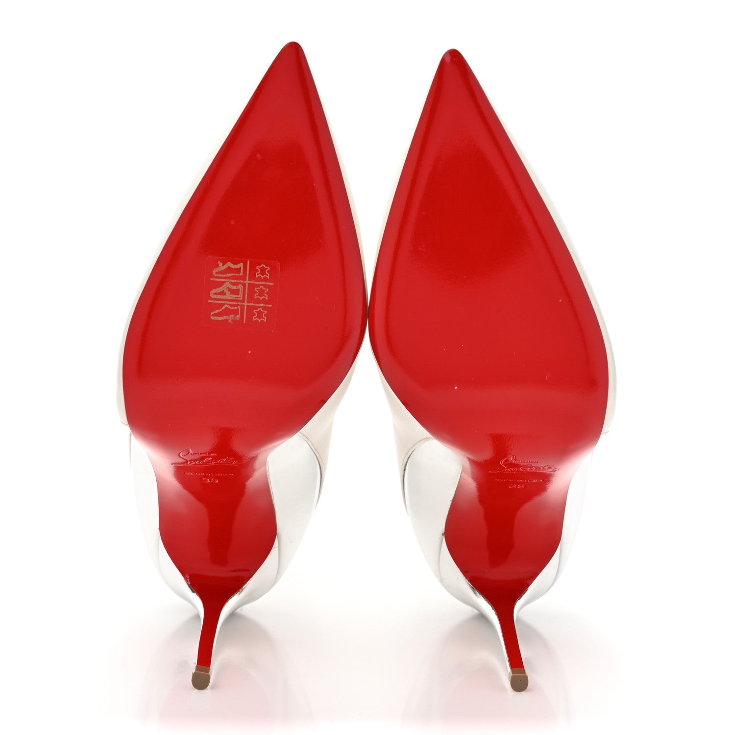 Christian Louboutin Calfskin Specchio 100 Delicotte Booties 39 Snow Silver 6 of 9