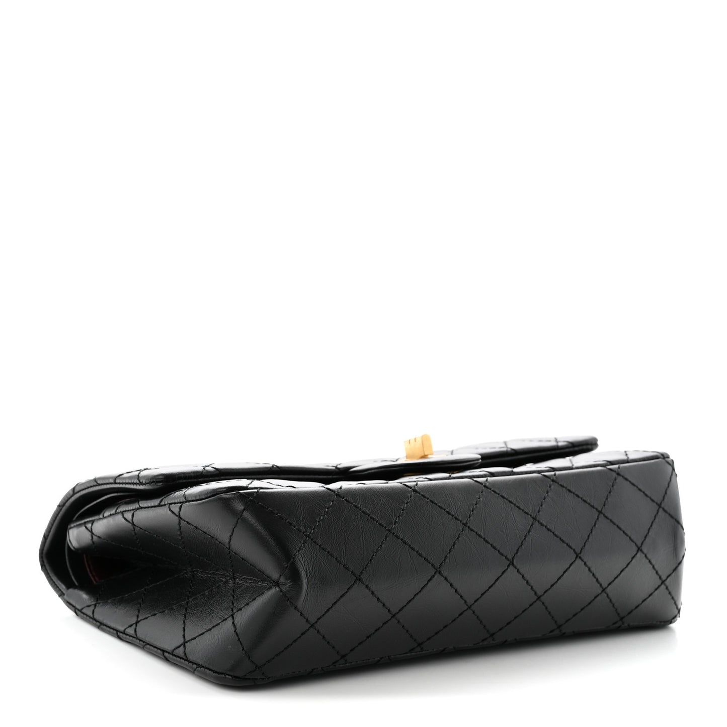 Aged Calfskin Quilted 2.55 Reissue 225 Flap Black