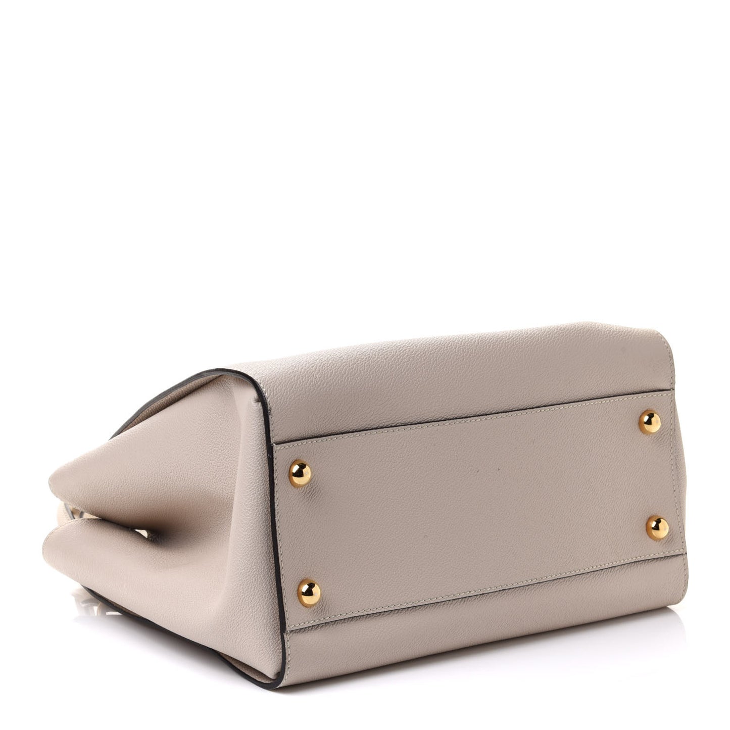 Soft Grain Calfskin Medium Buckle Tote Limestone