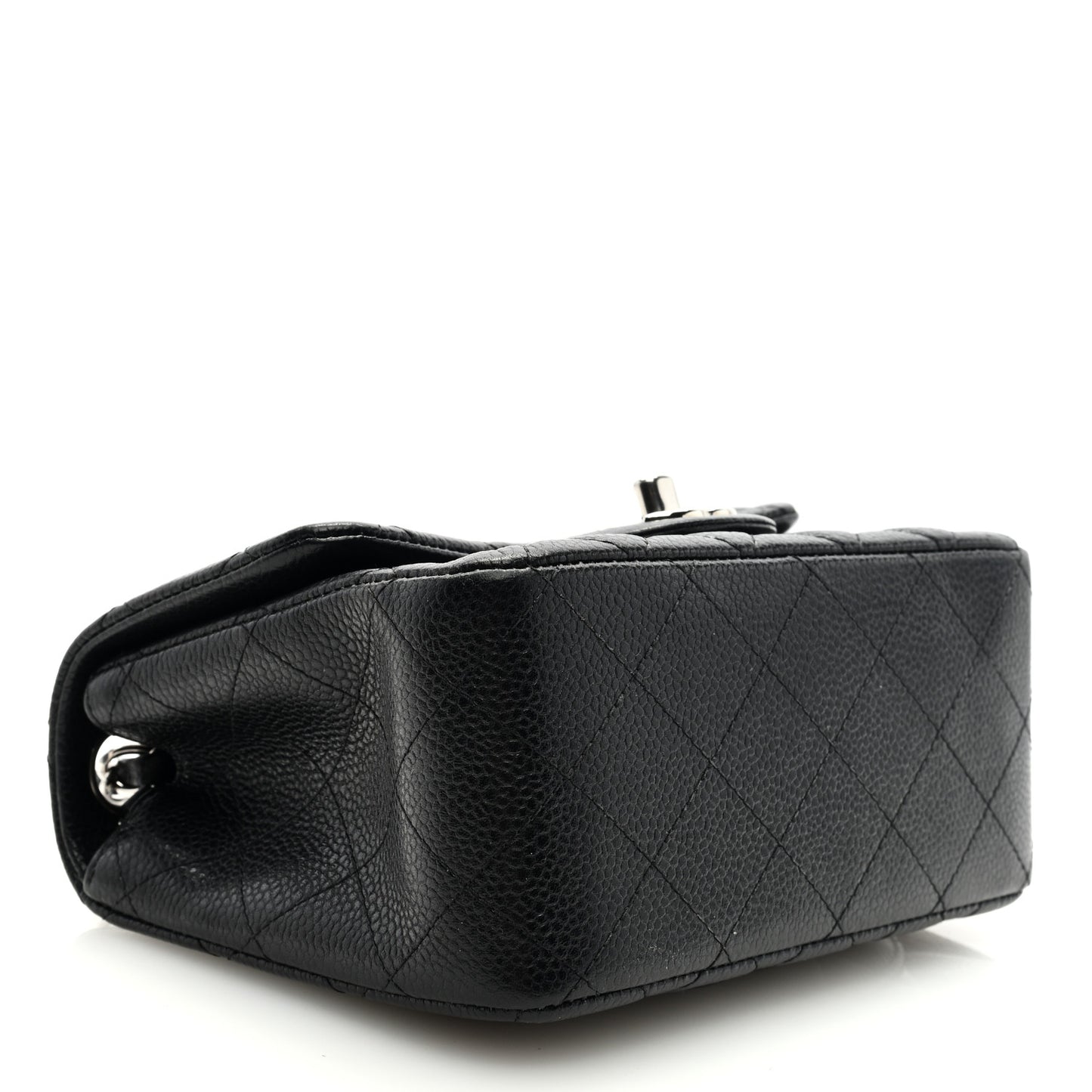 Caviar Quilted Mini Square Flap Black