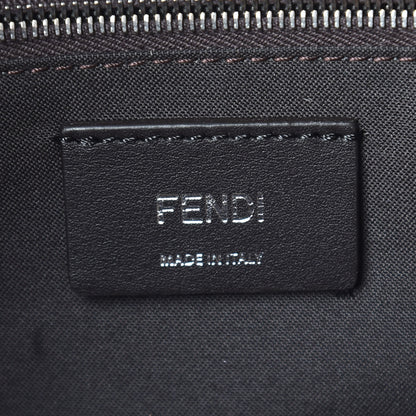 Fendi Glazed Fabric Vitello Century FF 1974 Stamp Patch Shopping Tote Mogano Panna Caramello 8 of 9