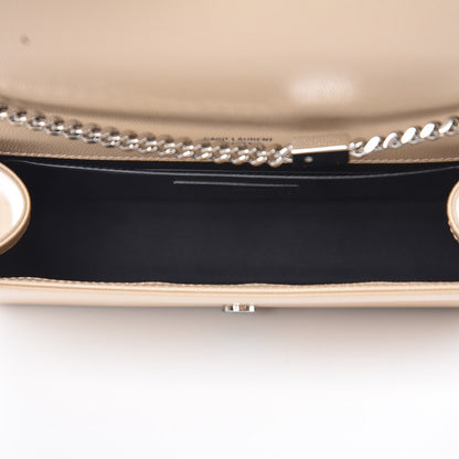 Saint Laurent Grain De Poudre Medium Monogram Kate Satchel Nude Powder 5 of 7