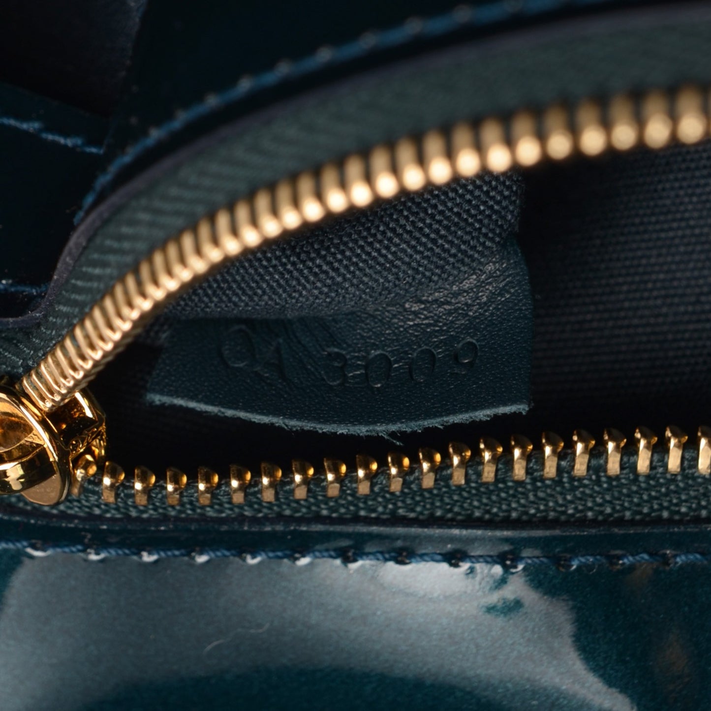 Patent Sobe Clutch Blue Nuit