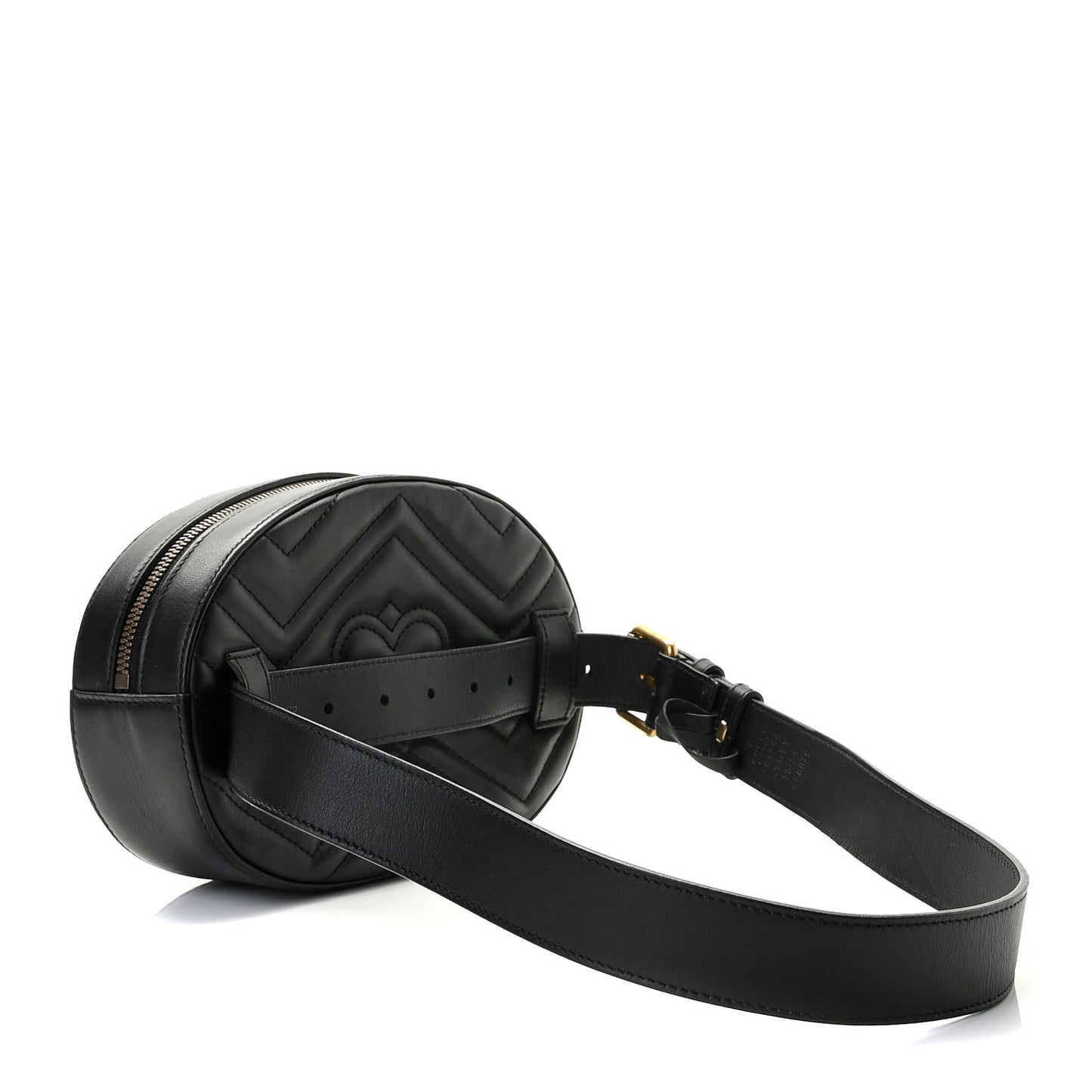 Calfskin Matelasse Animal Studs GG Marmont Belt Bag 75 30 Black