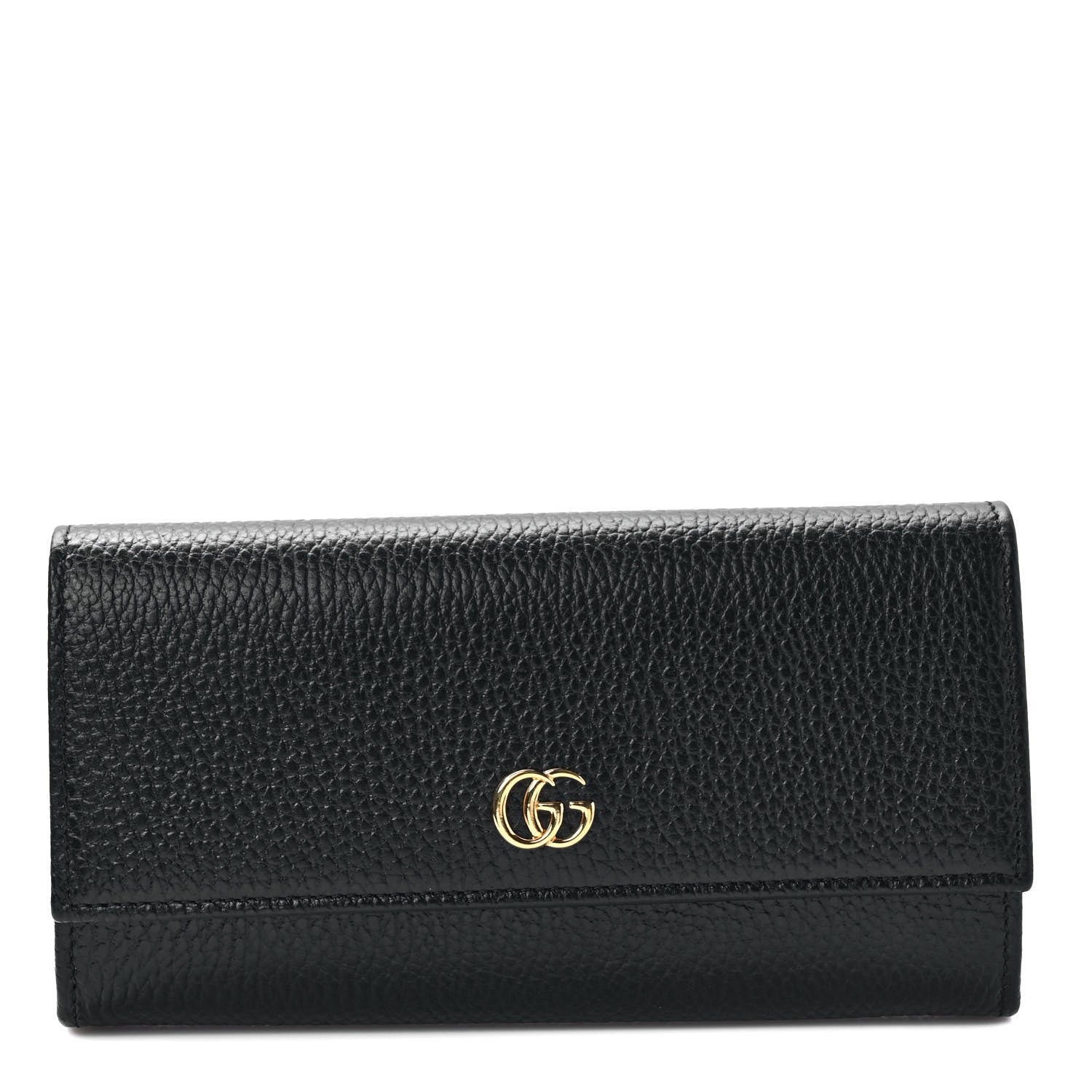 Gucci Dollar Calfskin GG Marmont Continental Wallet Black 1 of 6