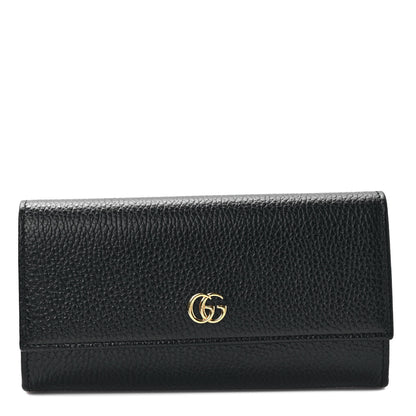 Gucci Dollar Calfskin GG Marmont Continental Wallet Black 1 of 6