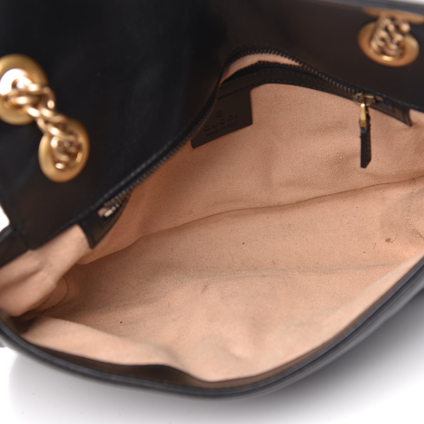 Calfskin Matelasse Small GG Marmont Shoulder Bag Black