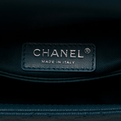 Chanel Caviar Quilted Incognito Mini Coco Handle Flap Dark Turquoise 6 of 10