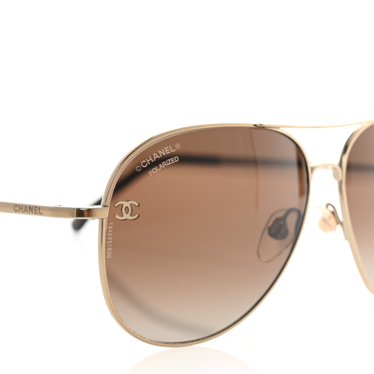 Metal Polarized Aviator CC Sunglasses 4189-T-Q Brown