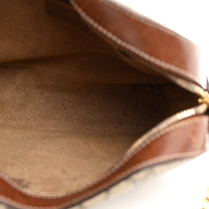 Gucci GG Supreme Monogram Cuoio Toscano Mini Chain Shoulder Bag Beige Ebony Cuir 5 of 13