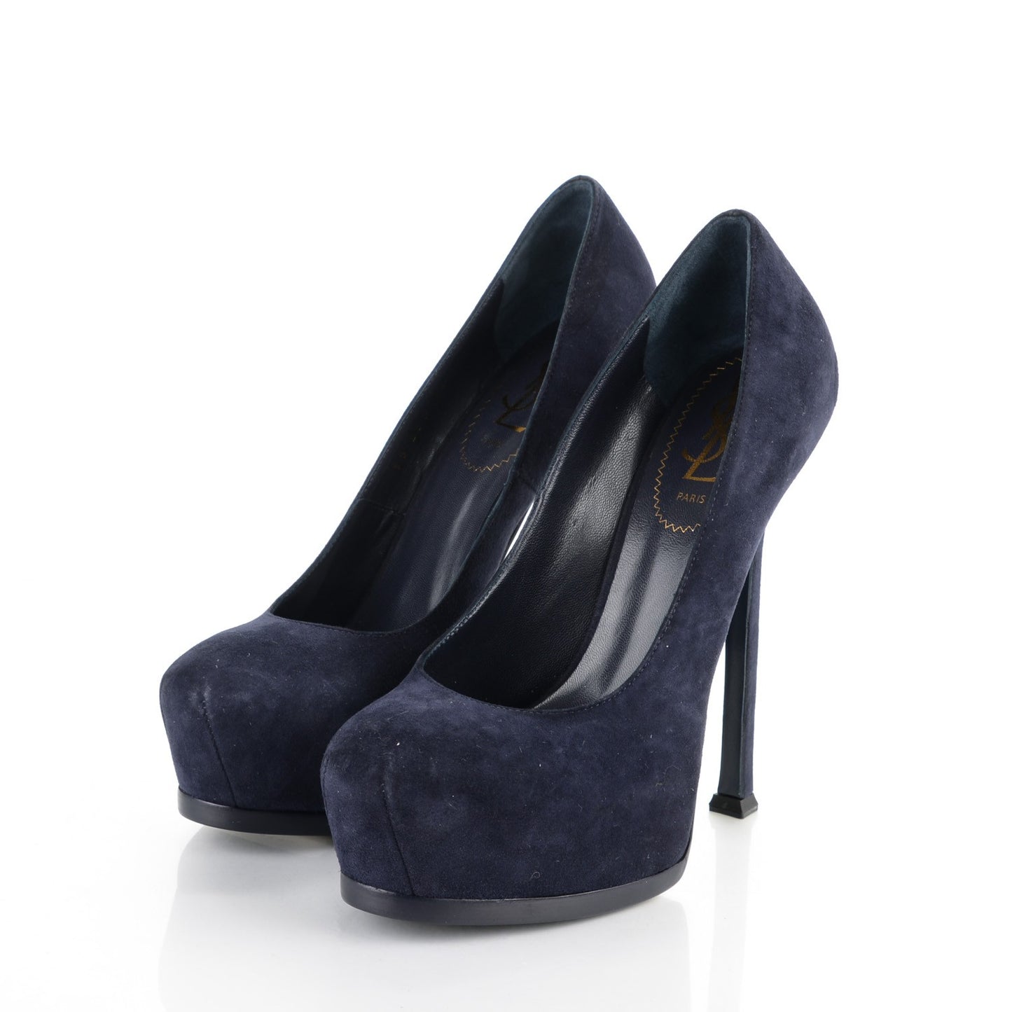 Suede Tribtoo 105 Platform Pumps 37 Navy