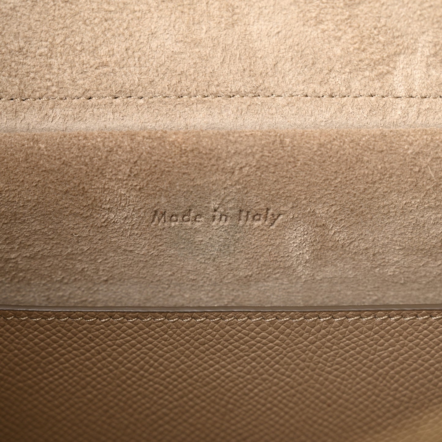 Grained Calfskin Micro Belt Bag Light Taupe