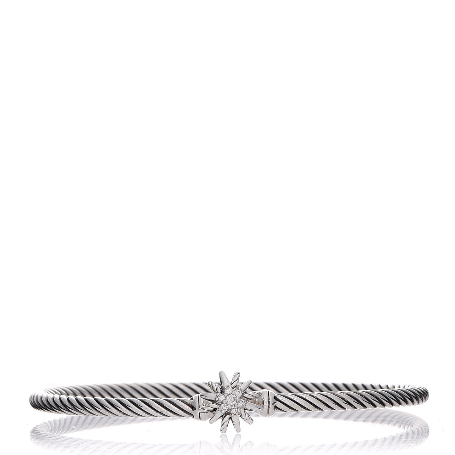 Sterling Silver Diamond Starburst Bracelet