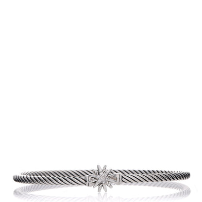 David Yurman Sterling Silver Diamond Starburst Bracelet 1 of 5