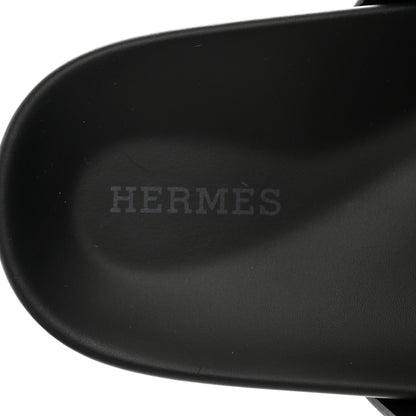 Hermes Calfskin Womens Chypre Sandals 36.5 Black 7 of 10