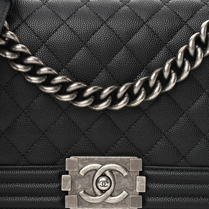Chanel Caviar Quilted Medium Boy Flap Black 8 of 10