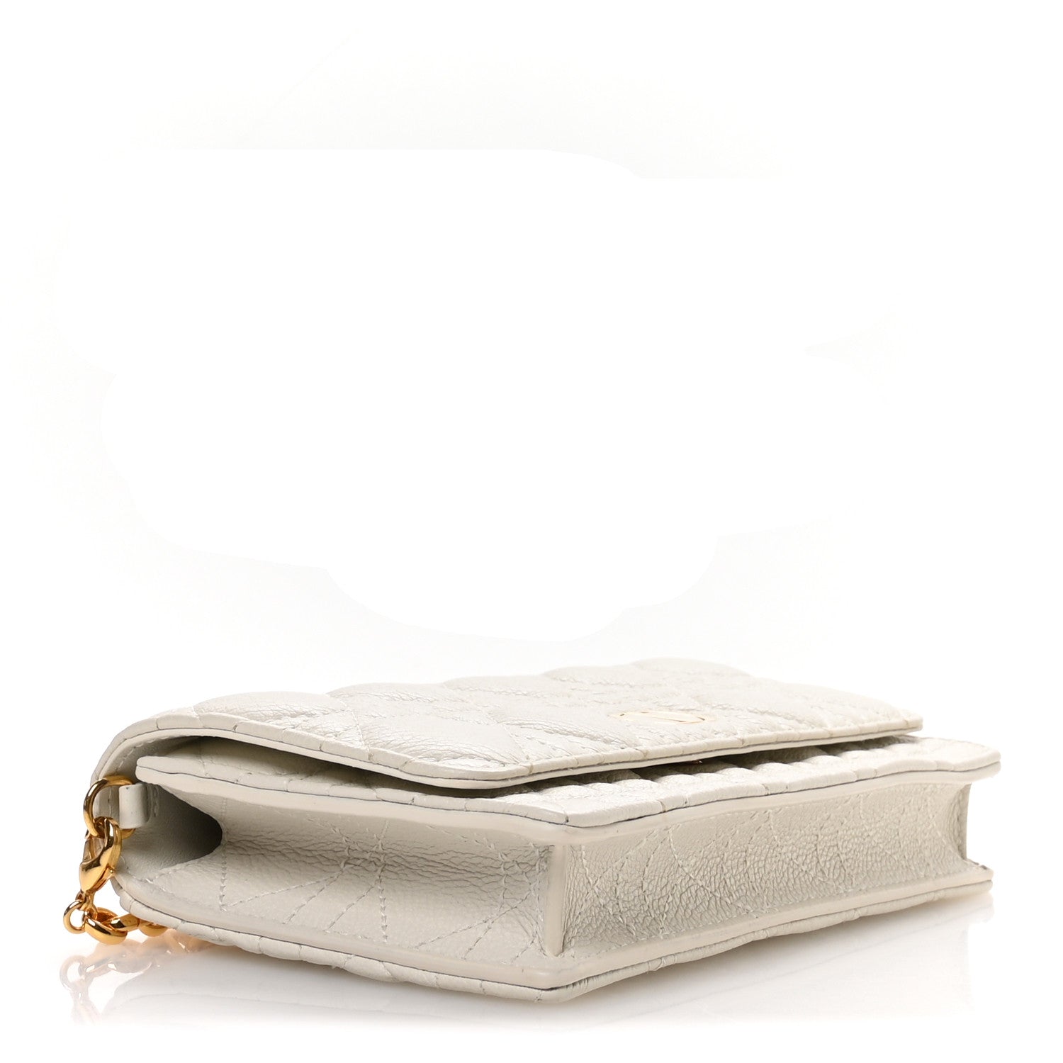 Christian Dior Supple Calfskin Caro Pouch with Chain Latte 4 of 11