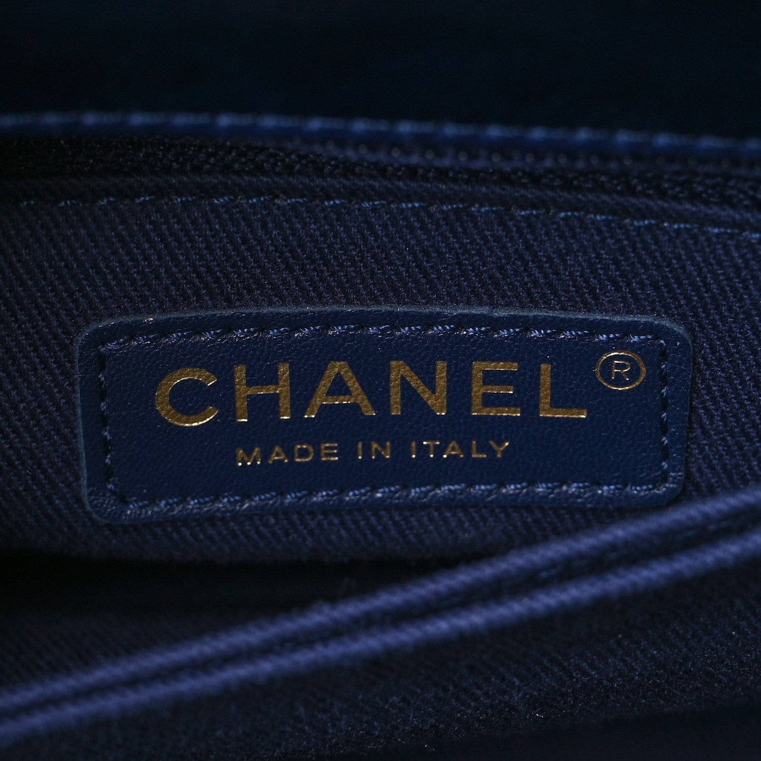 Chanel Aged Calfskin Chevron Quilted Small Coco Handle Flap Navy 5 of 9